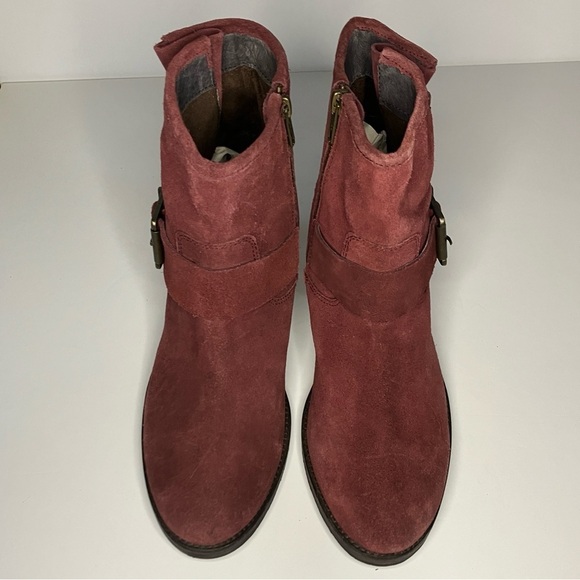 Seychelles Weekenders Castanets Boots Women's 8 Burgundy Suede Ankle Booties - Picture 7 of 9